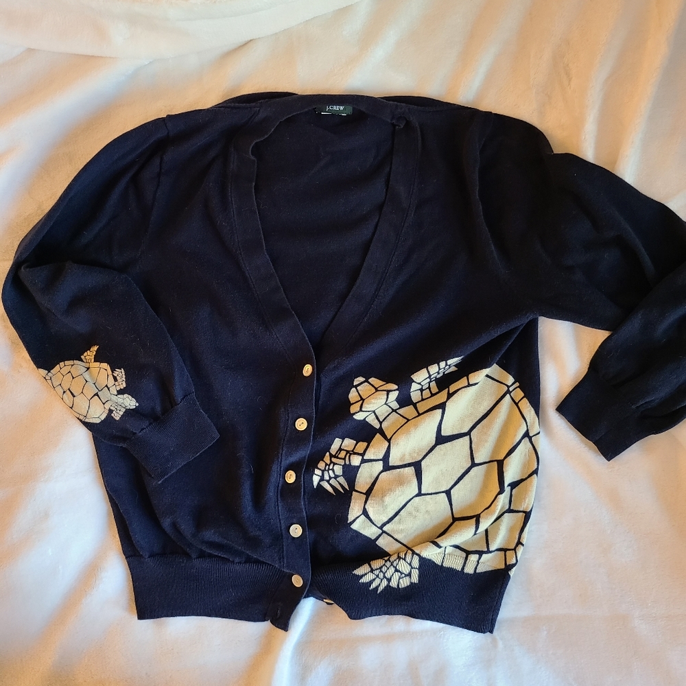 J Crew Navy Turtle Sweater